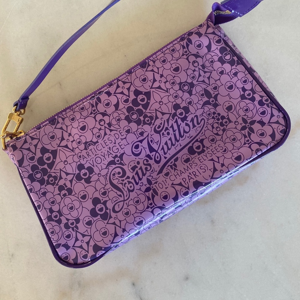 Louis Vuitton cosmic blossom pouchette in violet